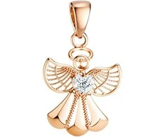 Auksinis pakabukas su cirkoniu "Angelas" Brasco 61432
