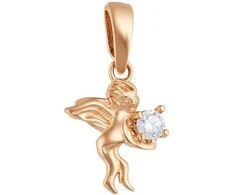 Auksinis pakabukas su cirkoniu "Angelas" Brasco 58242