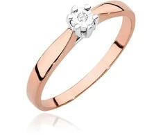 Auksinis žiedas su briliantu Brasco 58555