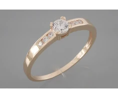 Auksinis žiedas su cirkoniais Brasco 53807