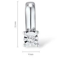 Balto aukso pakabukas su briliantu Brasco 60159