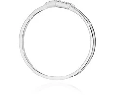 Balto aukso žiedas su briliantais Brasco 58559