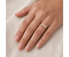 Paauksuotas sidabrinis žiedas su cirkoniais Brasco 62269