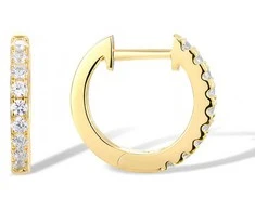 Paauksuoti sidabriniai auskarai su cirkoniais Brasco 61262