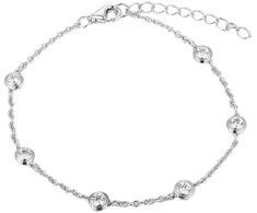 Sidabrinė apyrankė su cirkoniais Brasco 60253