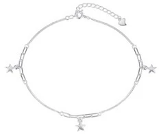Sidabrinė grandinėlė ant kojos Brasco 60548
