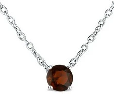 Sidabrinė grandinėlė su granatu Brasco 60809