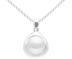 Sidabrinė grandinėlė su perlu Brasco 10708