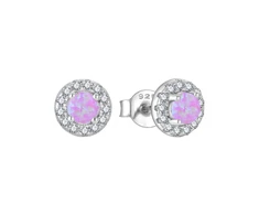 Sidabriniai auskarai su opalais ir cirkoniais Brasco 64415