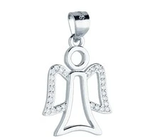 Sidabrinis pakabukas su cirkoniais "Angelas" Brasco 53018