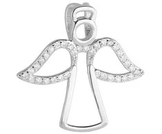 Sidabrinis pakabukas su cirkoniais "Angelas" Brasco 53014