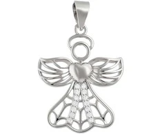 Sidabrinis pakabukas su cirkoniais "Angelas" Brasco 57853