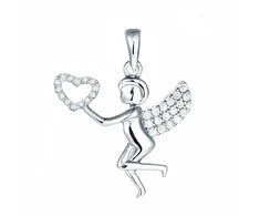Sidabrinis pakabukas su cirkoniais "Angelas" Brasco 57305
