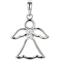 Sidabrinis pakabukas su cirkoniais "Angelas" Brasco 58895