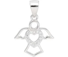 Sidabrinis pakabukas su cirkoniais "Angelas" Brasco 56298