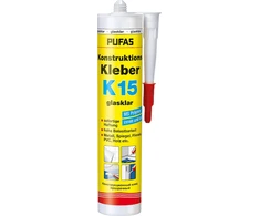 Pufas Werk KG (Vokietija) PUFAS statybiniai klijai K15, skaidrūs, Pakuotė: 300g