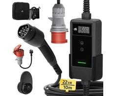 Nešiojamas elektromobilių įkroviklis - Dé DEPOW deM2D22B10_DL 22 kW 10 m