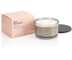 Max Benjamin Aromatinė trijų dagčių žvakė FRENCH LINEN 560 g