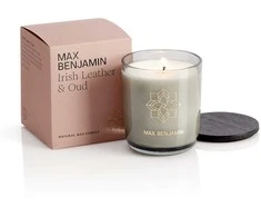 Max Benjamin Aromatinė žvakė IRISH LEATHER &amp; OUD 210 g