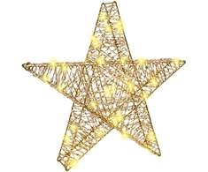 3D žvaigždė 50 LED Šilta balta 55 x 52.5 x 9 cm PET