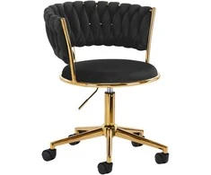Activeshop Biuro kėdė su ratukais 4Rico QS-GW01G Velvet Juodas