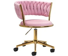 Activeshop Biuro kėdė su ratukais 4Rico QS-GW01G Velvet Rožinė
