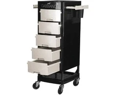 Activeshop Kirpėjo vežimėlis GABBIANO HAIRDRESSER HELPER FT65 Juodas/Baltas