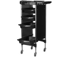 Activeshop Kirpėjo vežimėlis GABBIANO HAIRDRESSER HELPER 4 Juodas