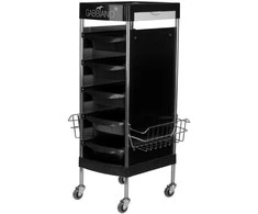 Activeshop Kirpėjo vežimėlis GABBIANO HAIRDRESSER HELPER FX11-E Juodas