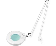 Activeshop Kosmetologinė lempa LED su lupa ir stovu S4 5D 22W ADJUSTABLE Baltas
