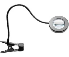 LED lempa su lupa 5D SNAKE RING 5W Juodas