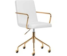 Activeshop CREAM Biuro kėdė su ratukais QS-OF211G Gold Kreminis Pilkas