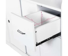 Activeshop Registratūros stalas GABBIANO RECEPTION DESK SHOWROOM GLASS Baltas