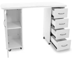 Activeshop Kosmetologinis stalas CABINETS Baltas