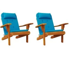 Adirondack kėdės pagalvėlės, 2vnt., mėlynos, oksfordo audinys