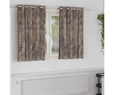 Aksominio tipo užuolaidos 2 pcs Kapučino 140 x 140 cm Aksomas
