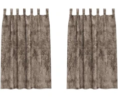 Aksominio tipo užuolaidos 2 pcs Kapučino 175 x 140 cm Aksomas
