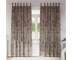 Aksominio tipo užuolaidos 2 pcs Kapučino 225 x 140 cm Aksomas