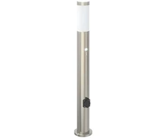 Pakabinamas šviestuvas Apšvietimo stulpeliai su jutikliu ir lizdu, 3 vnt., 80 cm, nerūdijantis plienas, IP44