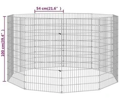 Aptvaras gyvūnams, 10 segmentų, 54x100cm, galvanizuota geležis