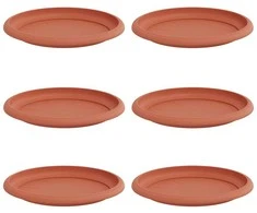 Apvalus gėlių padėklas 6 pcs Raudona plyta Ø 19 x 2 cm
