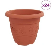 Apvalus gėlių vazonas 24 pcs Raudona plyta Ø 26 x 21.5 cm