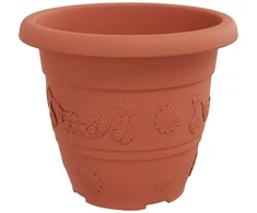 Apvalus gėlių vazonas 6 pcs Raudona plyta Ø 26 x 21.5 cm