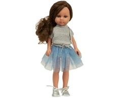 Arias lėlė mergaitė Carlota mėlynu sijonėliu 36 cm