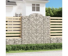 Arkiniai gabionų krepšeliai, 18 vnt., 200x50x220/240 cm, cinkuota geležis