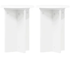 Augalų stovas 2 pcs Balta Ø295 x 40 cm Apdirbta mediena