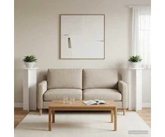Augalų stovas 2 vnt. Balta Ø40 x 100 cm Apdirbta mediena
