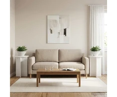 Augalų stovas 2 pcs Balta Ø40 x 60 cm Apdirbta mediena