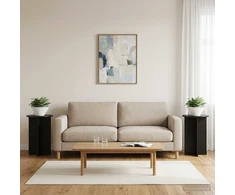 Augalų stovas 2 pcs Juoda Ø40 x 60 cm Apdirbta mediena