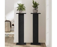 Augalų stovas 2 pcs Juodas ąžuolas 30 x 30 x 95 cm